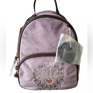 NWT Juicy Couture Dusty Violet/Chocolate Heritage Backpack $99